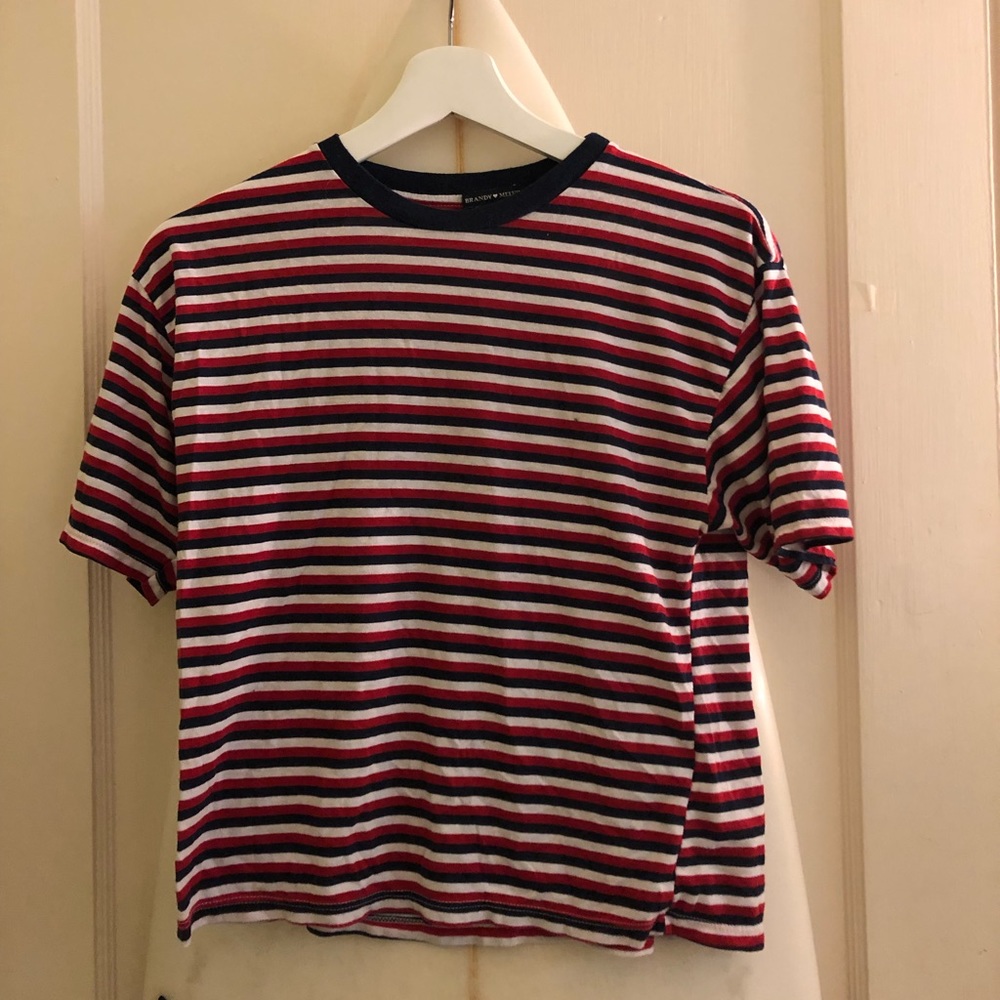 Brandy Melville striped box tee